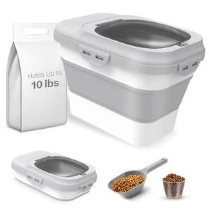 Dog Food Storage Container - Collapsible Dog Food Container with Airtight Lid... - Picture 1 of 7