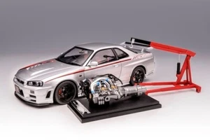 M83429 MOTORHELIX 1:18 Nissan Skyline GT-R R34 NISMO CUSTOMIZED Silver - Picture 1 of 2