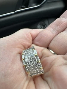 Ladies 2.35 T.C.W Invisible Set Diamond Band 18 K - Picture 1 of 4