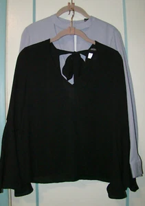 LOT of 2 Long Sleeve Cut Out Blouses Size Small (2), H &M, Forever 21 - Picture 1 of 6