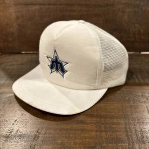 Vintage Seattle Mariners Sport Cap Mesh Trucker Snapback Hat 76 Gas - Picture 1 of 9