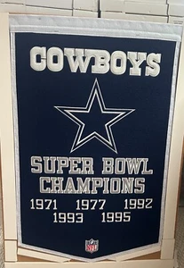 Dallas Cowboys Dynasty Super Bowl Champions Banner 36x24 - Picture 1 of 1