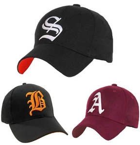 Baseballmütze Herren Damen Freizeit Sport Gothic Buchstabe S Hip Hop Druckknopflasche Mütze LA - Bild 1 von 36