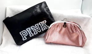 Victoria Secret Pouches - Pink Purse-like storage with charm - V.S. Pink Zip-up - Picture 1 of 13