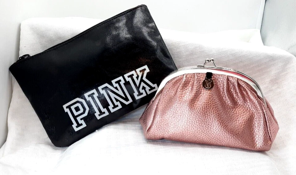 Сумочки Victoria Secret - розовая сумочка-как хранения с логотипом подвеска - V.S. Розовый на молнии - Изображение 1 из 4