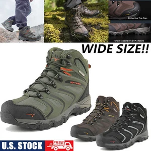 Wide Size -Men's Waterproof Hiking Boots Outdoor Lightweight Trail Shoes US Size - Picture 1 of 11