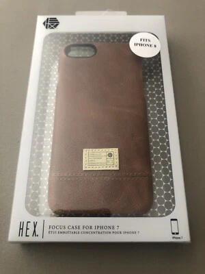 Funda de teléfono HEX Focus para iPhone 7 iPhone 8 - Cuero marrón Nueva Foto 1 de 3