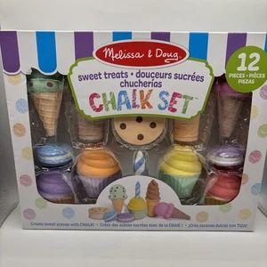 Melissa & Doug Sweet Treats Chalk Set 12 Piece Ice Cream Cupcake New Sealed - Picture 1 of 10