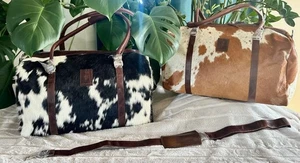 Bolso de Lona de Cuero de Vaca Mediano Bolso de Lujo Unisex  - Imagen 1 de 9