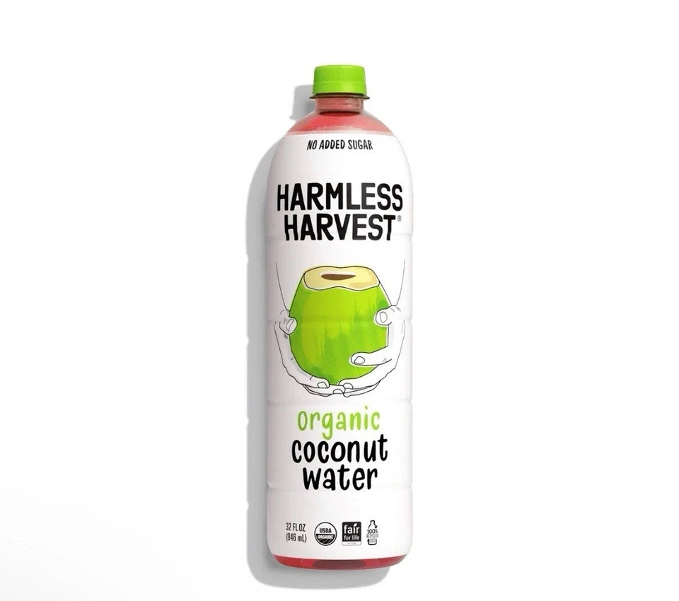Agua de coco orgánica Harvest Harvest sin azúcar agregada 32 oz (paquete de 6) Foto 1 de 1