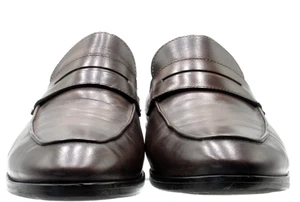 Men's To Boot New York Wakefield Antiqued Brown Penny Loafers Size 10 M - Picture 1 of 10