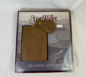 Cartera Deportiva Hombre Cuero Genuino Tres Pliegues con Llave  - Imagen 1 de 8