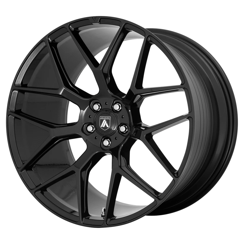 22x9 Asanti 黑色 ABL-27 DYNASTY 光泽黑色车轮 5x4.25 (40 毫米) 4 件套 — 第 1/4 张图片