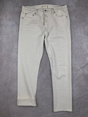 American Eagle Jeans Men 34x29 Fit Slim Fit Selvedge Cream Off White Denim AE77 - Image 1 of 4