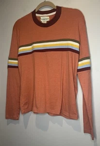 Hippy Feet Camp Collection Shirt Youth Size XL 70s Inspired Long Sleeve w/Stripe - Picture 1 of 8