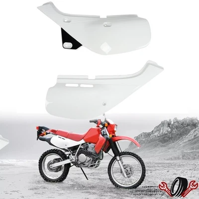 Left Right Side Cover Panels Side Fairing White Set For Honda XR650 L 1993-2021 - Image 1 of 4