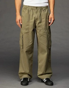 Mens Cargo Pants Loose Baggy Pull Over With Drawstring Size S RSQ - Picture 1 of 7