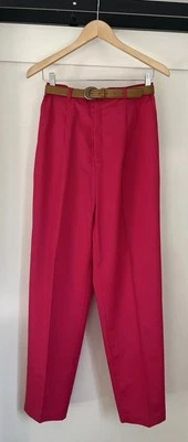 Calça/jeans plissada cintura alta vintage anos 90 Levi's Hot Pink Sportswear - Tamanho 12 EUA - Imagem 1 de 4