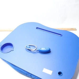Lavish Home Cushioned Laptop Lap Desk with LED Light and Cup Holder Blue - Picture 1 of 4