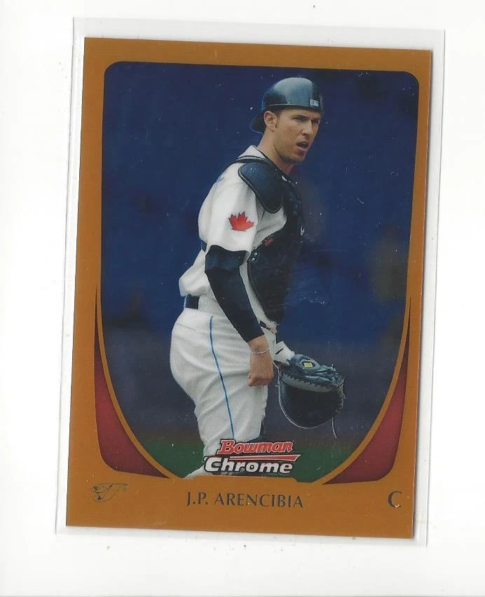 2011 Bowman Chrome Orange Refractor #56 J.P. Arencibia Blue Jays /25  - Image 1 of 1