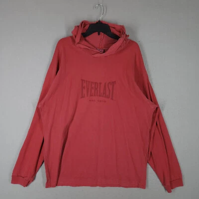 Moletom com capuz Everlast vintage masculino XL azul leve academia boxe anos 90 EUA - Imagem 1 de 4