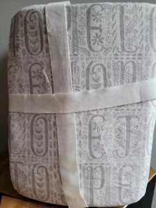 Pottery Barn grau Peace On Earth Flanell Laken Set Queen Bio Weihnachten  - Bild 1 von 3