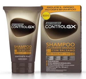 Just For Men Control Gx 2 In 1 Shampoo Con Balsamo Colorante 118 ml - Foto 1 di 1