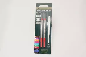 Sheaffer Ballpoint Pen Refill Replacement Refill Compatible Red Medium Medium Set of 2 - Picture 1 of 2