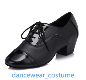 Latein Modern Tanzschuhe Herren Leder Tango Ballsaal Salsa Tanzen Absätze Schuhe - Bild 1 von 12