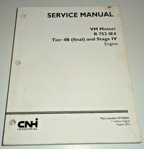 *New Holland Case VM Motori R 753 IE4 Tier 4B Stage IV Engine Service Manual OEM - Picture 1 of 5
