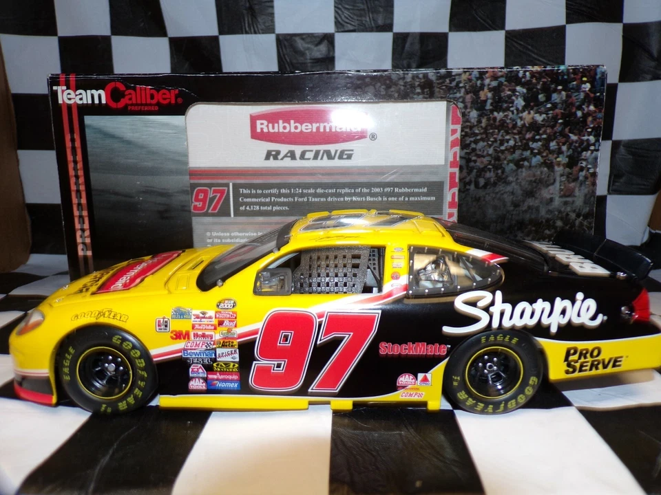 Kurt Busch #97 Rubbermaid Commerciale Prodotti 2003 Taurus 1:24 Team Caliber - Immagine 1 di 4