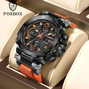 Reloj pulsera deportivo militar digital de lujo para hombre LED cuarzo 50M impermeable - Imagen 1 de 12