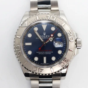 2010s Mint Rolex 116622 Yacht-Master 40mm Steel Platinum Blue Dial Watch - Picture 1 of 13