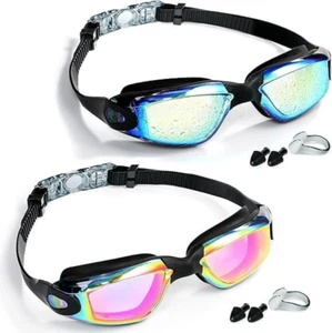 Swim Goggles 2 Pack Swimming Goggles anti Fog No Leaking for Adult Women Men You - Picture 1 of 12