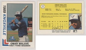 1989 Best Knoxville Blue Jays Omar Malave #14