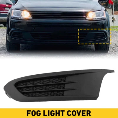 Cubierta de orificio de luz antiniebla lateral izquierda del conductor ABS negra para VW Jetta 2011-2014 Foto 1 de 4