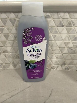 Jabón corporal con aceite de semilla de acai, arándano y chía revitalizante 100 % natural St Ives 24 oz Foto 1 de 2