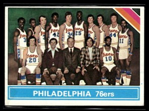 1975 Topps #216 Philadelphia 76ers TC Near Mint