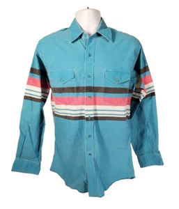 Camisa De Colección Wrangler Brushpopper Para Hombres L 16-34 Western Rodeo Vaquero Ranchero K1 - Imagen 1 de 4