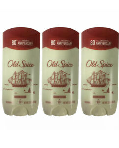 Old Spice 80th Anniversary Limited Edition Deodorant for Men Clean & Crisp Lot 3