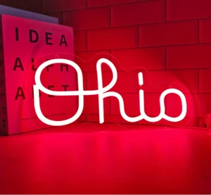 Luce insegna al neon personalizzata Ohio - Foto 1 di 4