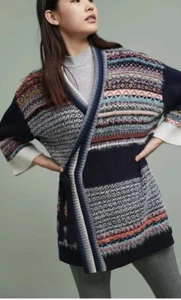 60. SZ M/L Mixed-Stitch Cardigan By Sleeping On Snow NWT - Picture 1 of 6