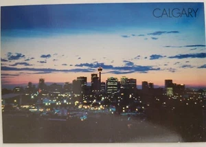 Postal de colección Calgary Alberta Canadá vista aérea horizonte 4x6 cromada sin publicar - Imagen 1 de 2