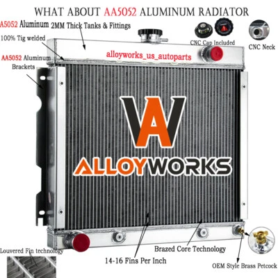 Radiador de aluminio de 3 filas para Dodge Dart Plymouth Duster Valiant 1970-1972 1971 EE. UU. Foto 1 de 4