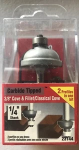 Vermont American Carbide Tipped 3/8" Cove & Fillet/Classical, 1/4" Shank, #23144 - Bild 1 von 3