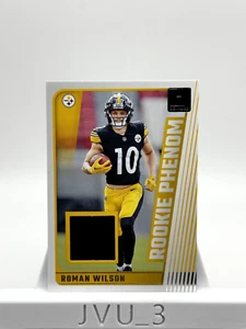 2024 PANINI DONRUSS ROMAN WILSON ROOKIE PHENOM PATCH JERSEY RC RPJ-RWI Steelers - Picture 1 of 2