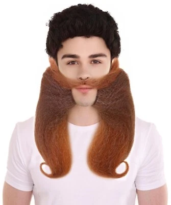 Juego parcial de barba y bigote HPO para hombre adulto, perfecto para disfraces, M-1434 Foto 1 de 4