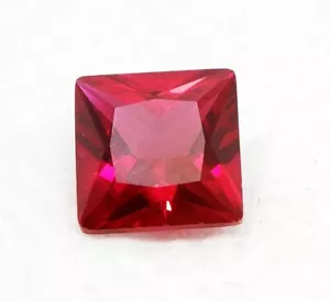 Treated Loose Gemstone 3 mm Square Cut Super Clean Mogok Ruby Y076 - Picture 1 of 8