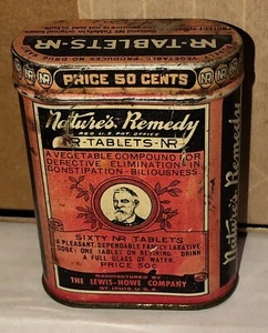 RX Pharmacy Tin 1940s Nature's Remedy NR-Tablets Vintage Original Medicine - Picture 1 of 10