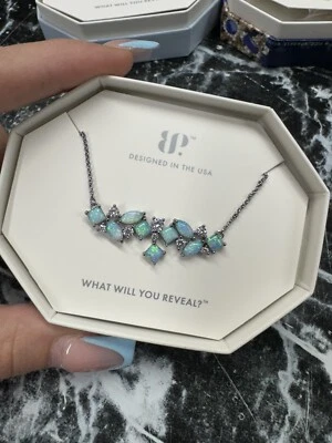 Ожерелье для вечеринки с бомбой Call It Love матовый огненный опал гематит март день рождения - Изображение 1 из 3